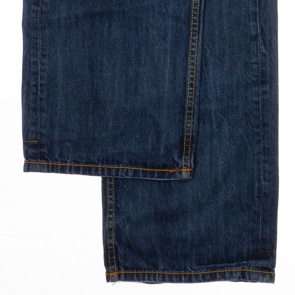 Rocawear Jeans Mens Size 38 Measures 37x32 Dark Blue Embroidered Cotton Denim - Picture 5 of 16